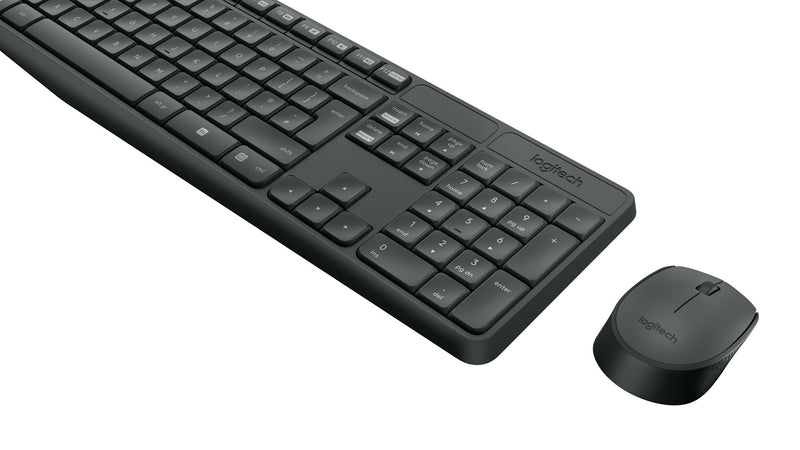 Logitech MK235 keyboard Mouse included USB QWERTY US International Grey