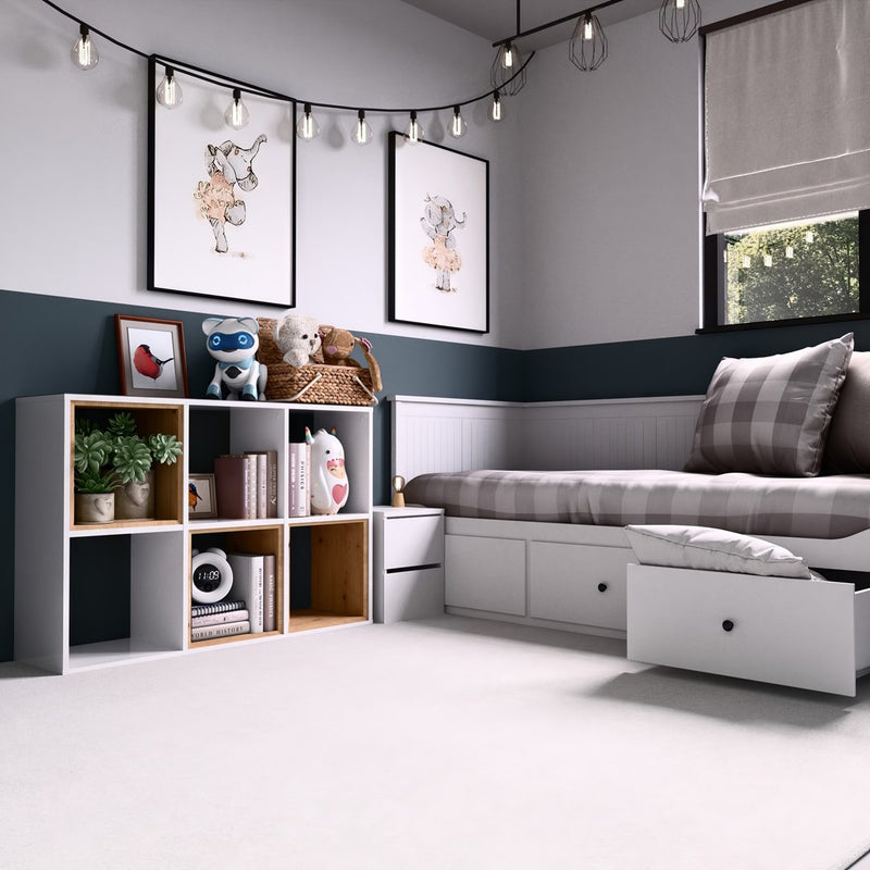 Topeshop MALAX 2X3 BIEL living room bookcase