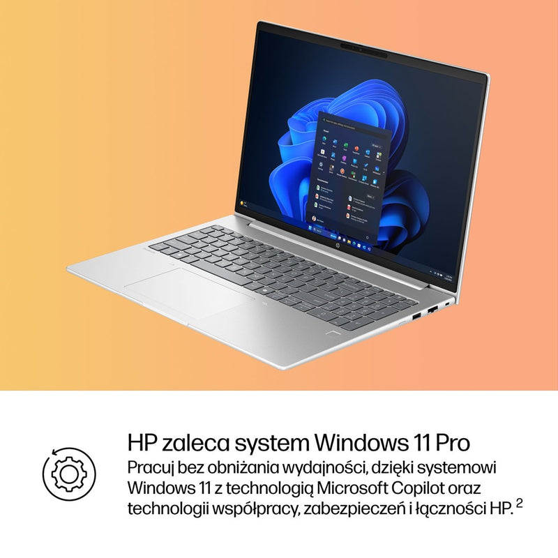 HP ProBook 4 G1i AI Intel Core Ultra 7 255U Laptop 40,6 cm (16 Zoll) WUXGA 16 GB DDR5-SDRAM 512 GB SSD Wi-Fi 6E (802.11ax) Windows 11 Pro AI PC Silber