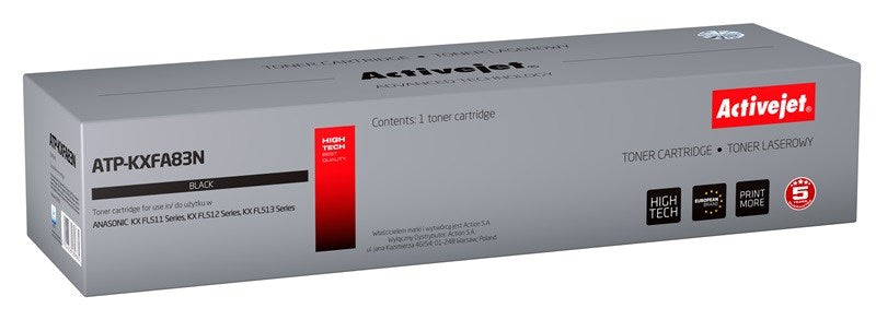 Activejet ATP-KXFA83N Toner (replacement for Panasonic KXFA83; Supreme; 2500 pages; black)