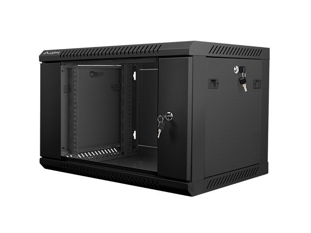 Lanberg wall mounted 19" rack cabinet 6U 600x450 black wf01-6406-10b