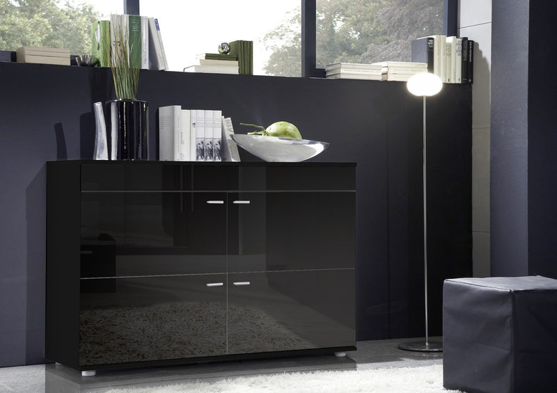 Cama sideboard LOGO II NIGHT 120/42/78 black/black gloss