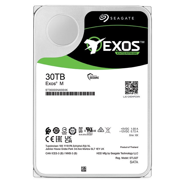 Seagate Exos M interne Festplatte 30 TB 7200 RPM 512 MB 3.5" Serial ATA (ST30000NM004K)