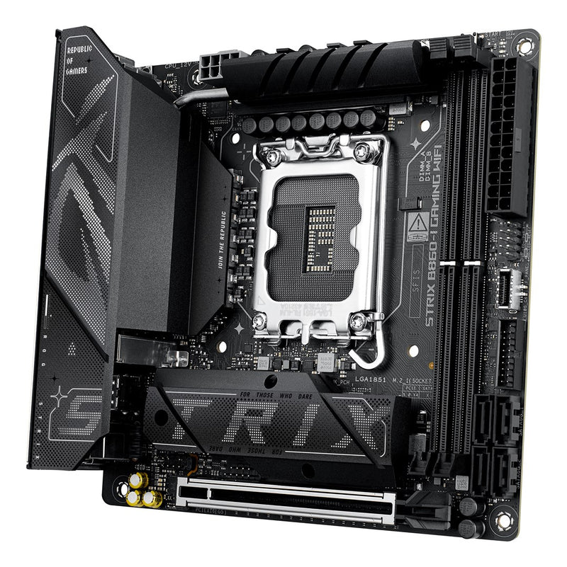 ASUS ROG STRIX B860-I GAMING WIFI - Motherboard - mini ITX - LGA1851 Socket - B860 Chipset - USB4, USB 3.2 Gen 2, USB-C 3.2 Gen 2x2, USB 3.2 Gen 1 - W