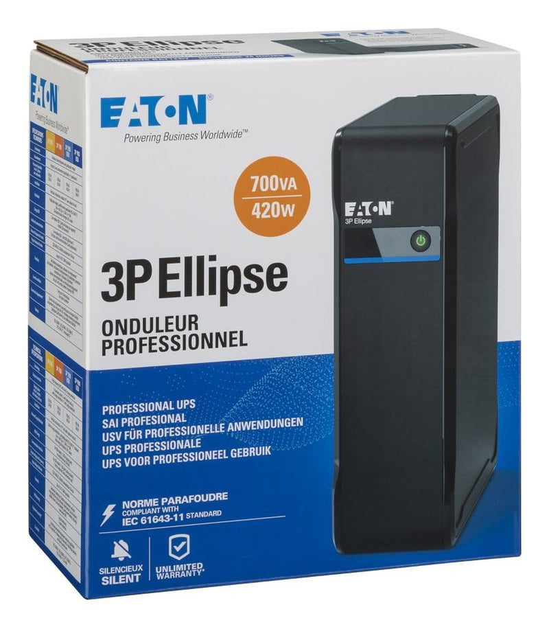 Eaton 3P Ellipse 700 IEC - UPS - AC 220-240 V - 420 watt - 700 VA - output connectors: 4
