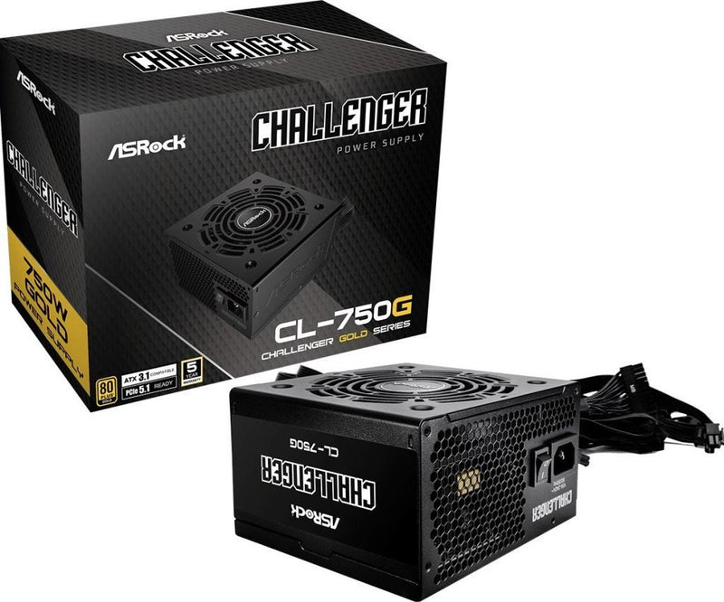 750W ASRock Challenger Series CL-750G 750W ATX 80+ Gold black retail