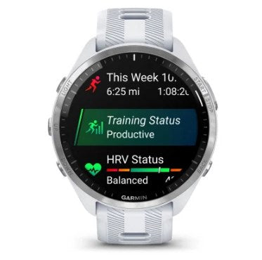 Garmin Forerunner 965 3,56 cm (1,4") AMOLED 47 mm Digital 454 x 454 Pixel Touchscreen Weiß Wi-Fi GPS (Satellit)