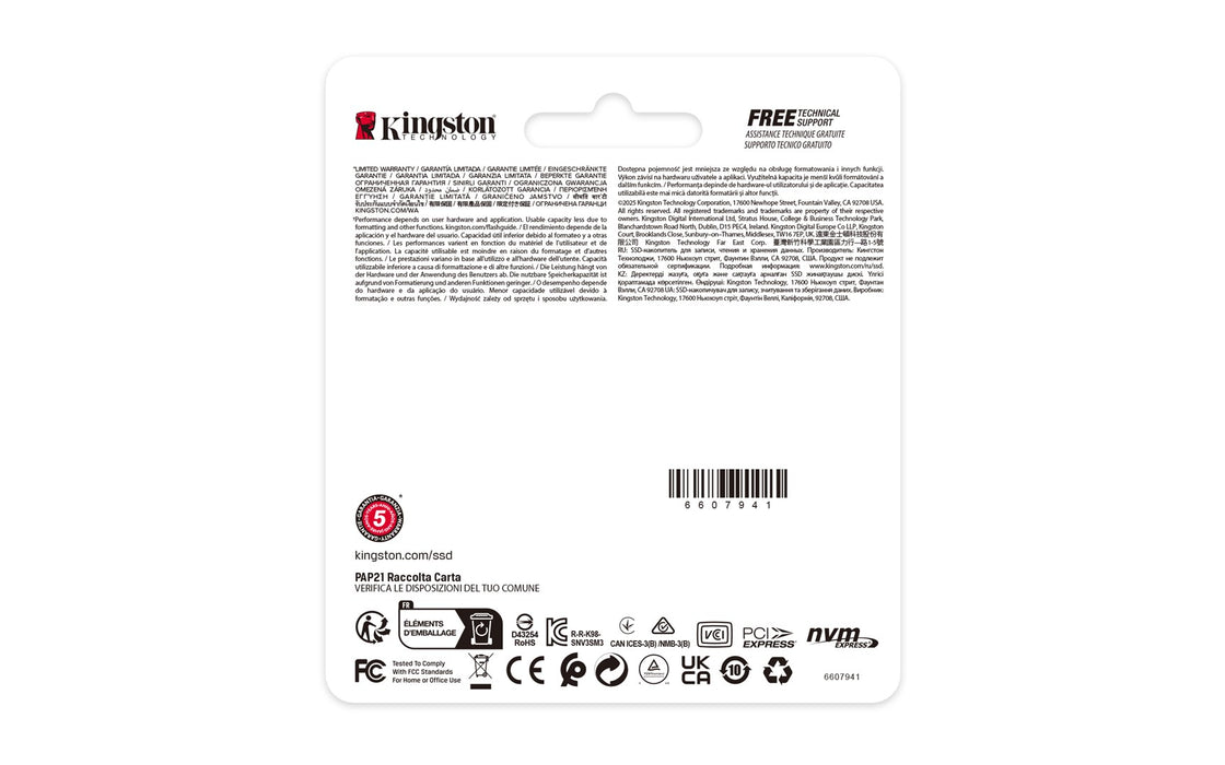 Kingston Technology 2000G NV3 M.2 2230 NVMe SSD