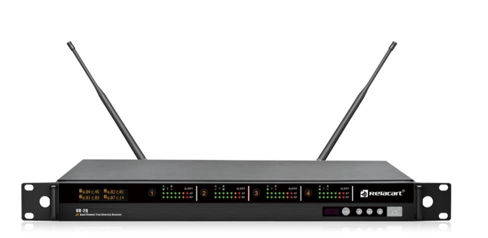 Relacart UR-2Q + 4x UH-2 (4-channel wireless set with handheld microphones)