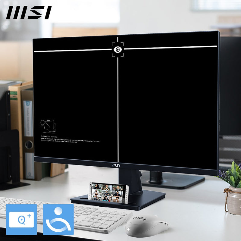 MSI Pro MP245G 24 Inch Monitor, FHD (1920 x 1080), 100Hz, IPS, 1ms, 1x HDMI 1.4b, 1x DP 1.2a output, 1x D-Sub(VGA), Built-in Speakers, Anti-Glare, Ant