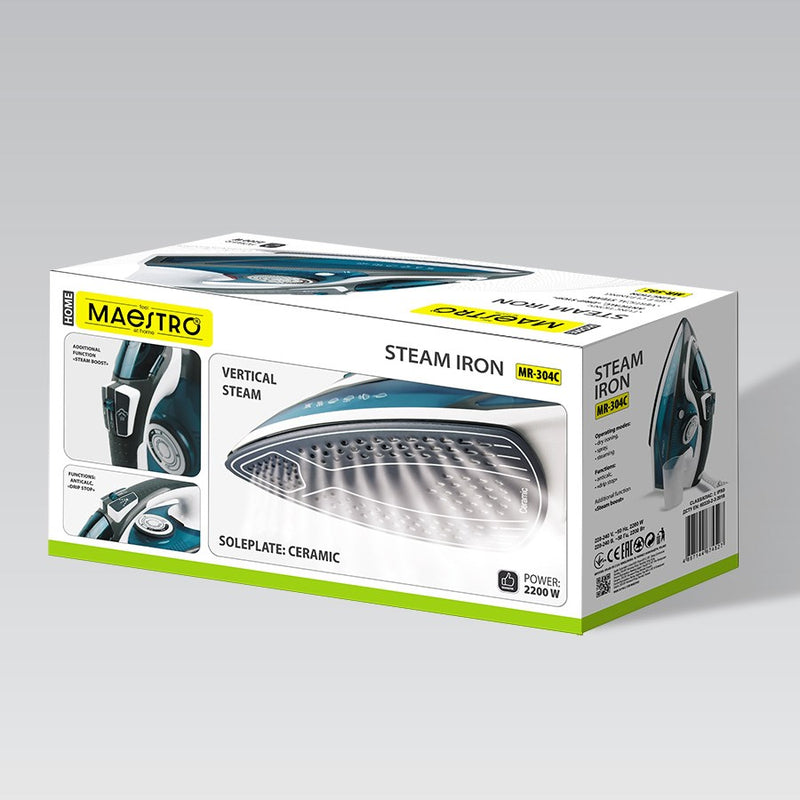 Steam iron MAESTRO MR-304C 2200W White, Blue