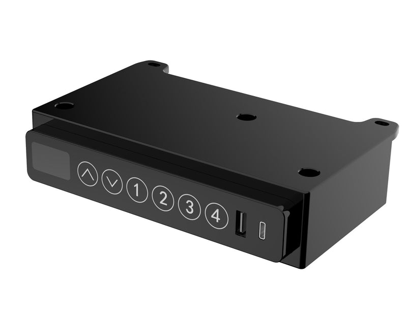 Activejet Schreibtisch mit elektrischer Höhenverstellung 140x70 ET119W-C schwarz/walnuss