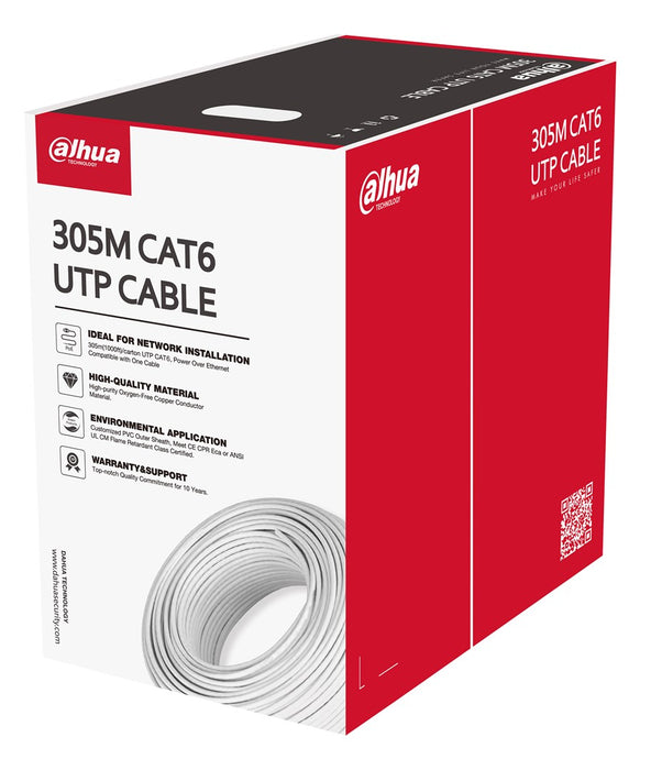Dahua Technology PFM920I-6UN-C-V2 networking cable White 305 m Cat6 U/UTP (UTP)
