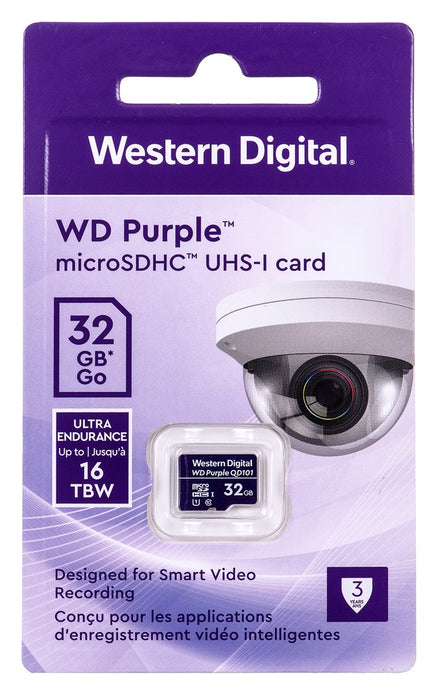 WD Purple WDD032G1P0C-85AEL0 - Flash memory card - 32 GB - UHS-I U1 / Class10 - microSDXC - purple