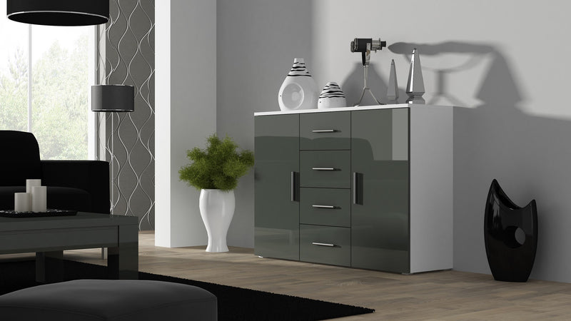 Cama living room sideboard UNI white/grey gloss
