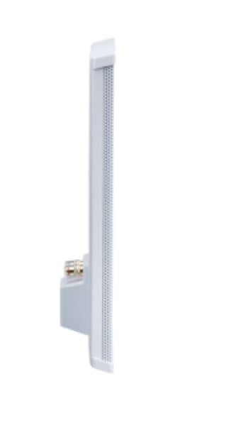 Waves System Mono kit: Hypersound HSS3000EW directional speaker in white, with dedicated mount and HSS3000 AMP amplifier