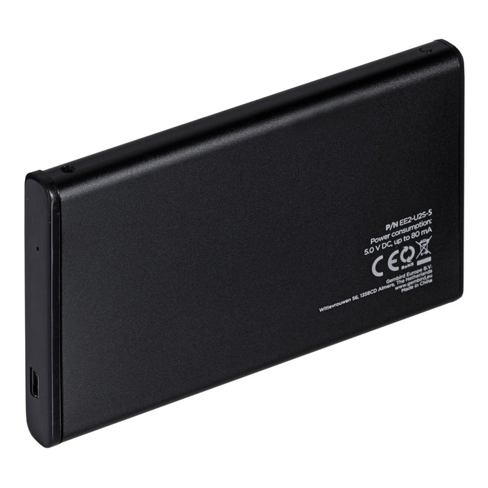 Gembird EE2-U2S-5 storage drive enclosure HDD enclosure Black 2.5"