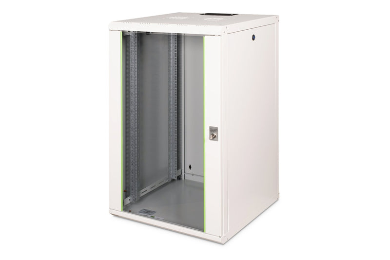 Unique wall cabinet 19" 20U, 600x600, glass
