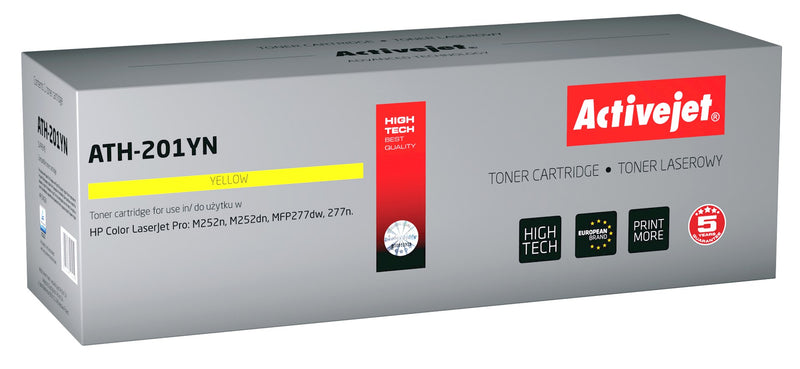 Activejet ATH-201YN Toner für HP Drucker HP 201A CF402A CRG045 Ersatz; Supreme; 1400 Seiten; gelb