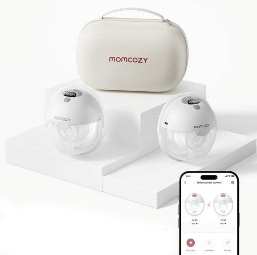 Momcozy M5 Breast pump with app control – Double set Grey