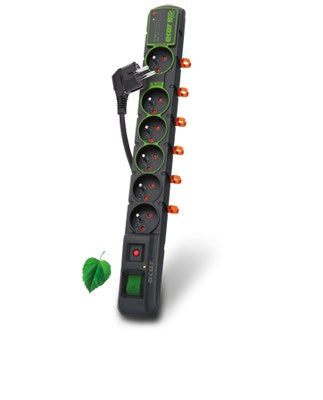 HSK DATA ALP-ACARECOPLUS-0N power extension 1.5 m 6 AC outlet(s) Indoor Black