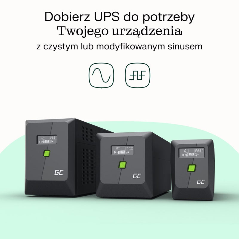 Green Cell uninterruptible power supply (UPS) Line-Interactive 1.5 kVA 1050 W 5 AC outlet(s)