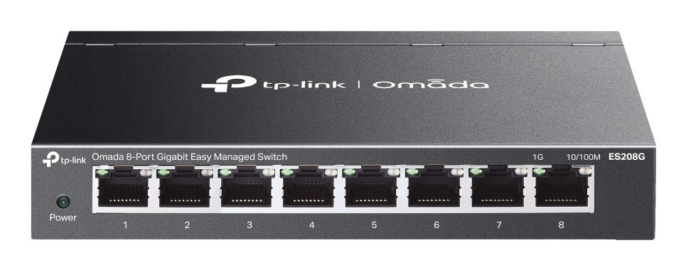 TP-Link Omada ES208G V1 - Switch - Managed - 8 x 10/100/1000Base-T - desktop, wall-mountable