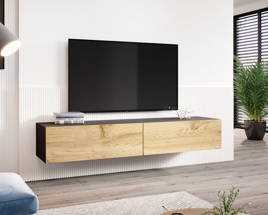 Cama living room cabinet set VIGO 23 black/wotan oak
