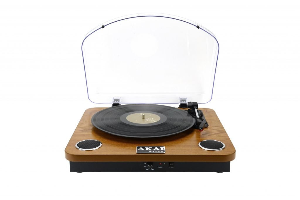 Akai ATT-11BT Belt-drive turntable, brown