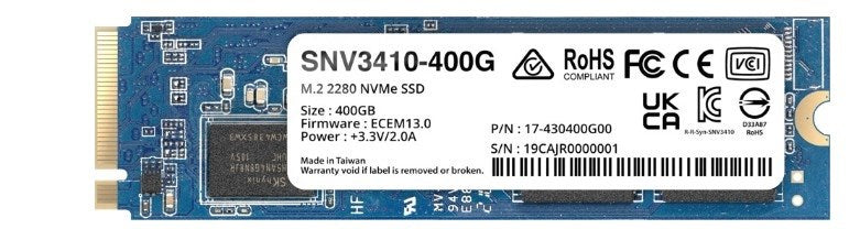 Synology Plus Series 400GB M.2 (22x80) NVMe PCIe 3.0x4 SNV3410-400G (DWPD 0.7)