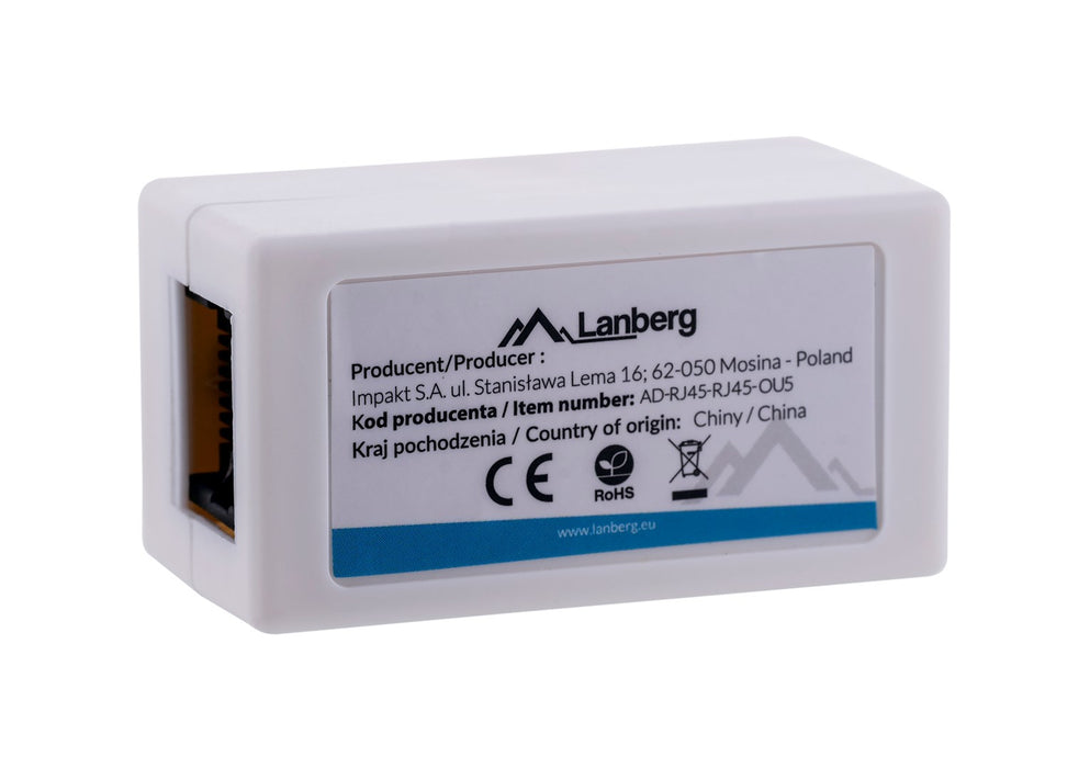 Lanberg AD-RJ45-RJ45-OU5 cable gender changer RJ-45 White