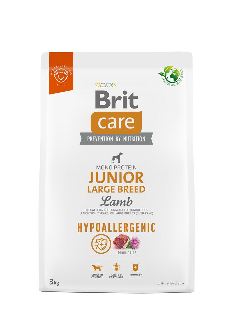 BRIT Care Hypoallergenic Junior Large Breed Agneau - croquettes pour chien - 3 kg
