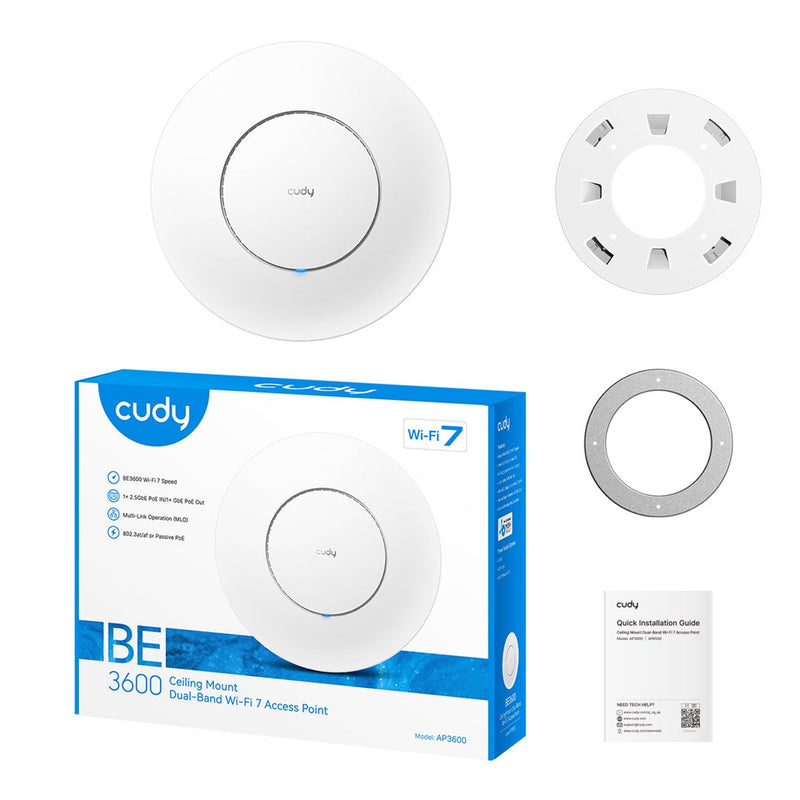 Cudy AP3600 wireless access point 3570 Mbit/s White Power over Ethernet (PoE)