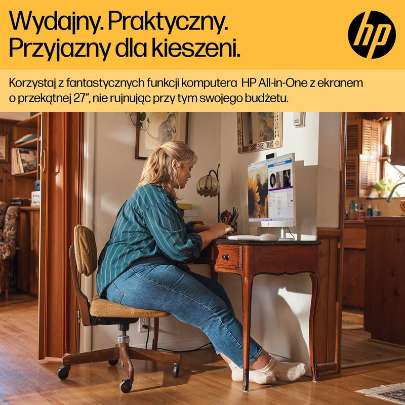 HP 27-cr0204nw AMD Ryzen™ 7 7730U 68.6 cm (27") 1920 × 1080 px All-in-One PC 16 GB DDR4-SDRAM 512 GB SSD Free DOS Wi-Fi 6 (802.11ax) White