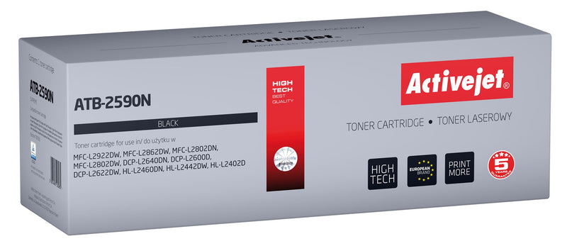 Activejet ATB-2590N Toner für Brother Drucker; Ersetzt Brother TN2590; Supreme; 1200 Seiten; schwarz)