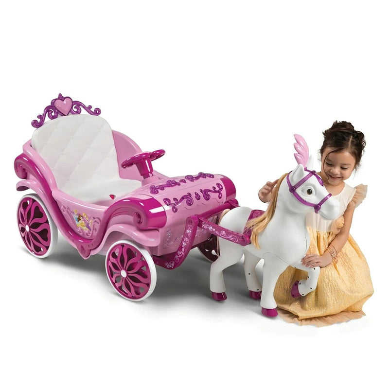 Huffy Electric Disney Princess carriage with horse 6 V pink