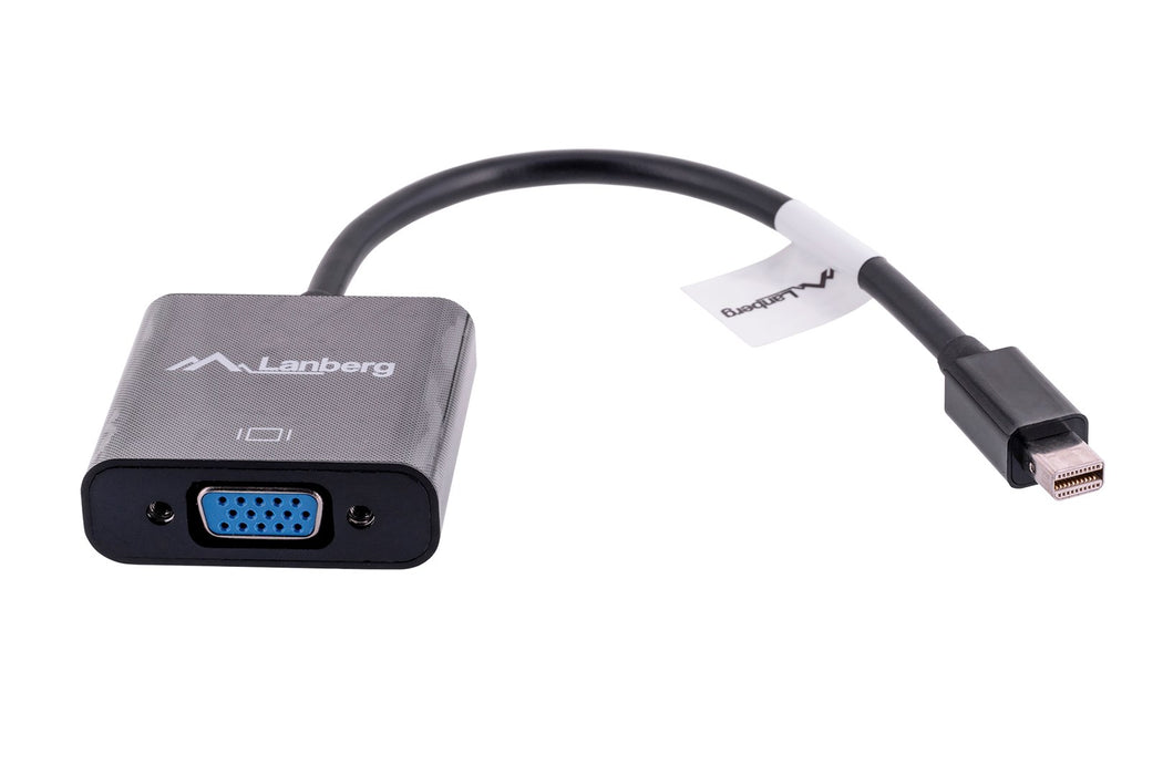 Lanberg AD-0006-BK video cable adapter 0.2 m VGA (D-Sub) Mini DisplayPort Black