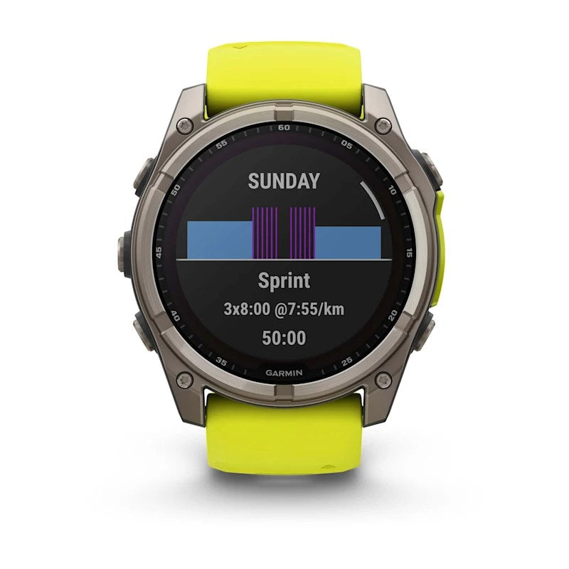 Garmin fenix 8 3.56 cm (1.4") 51 mm Digital 280 x 280 pixels Touchscreen Titanium Wi-Fi GPS (satellite)