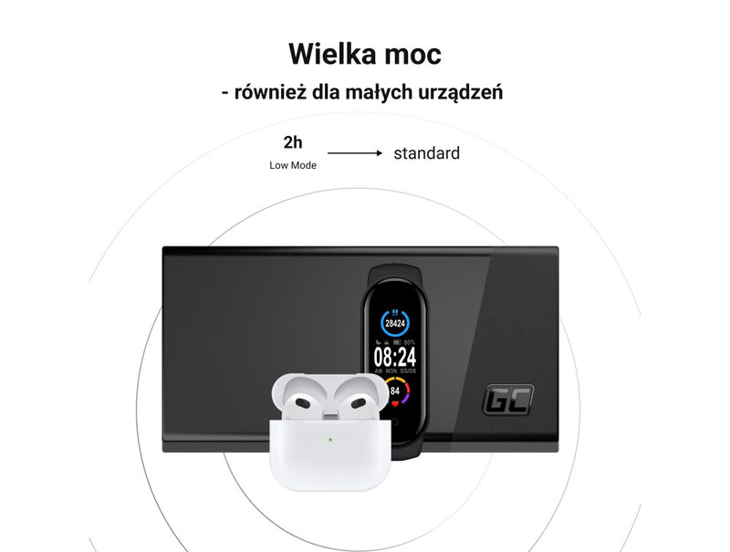 Green Cell GC PowerPlay 20S Power Bank 20000mAh 22.5W PD USB C with Fast Charging