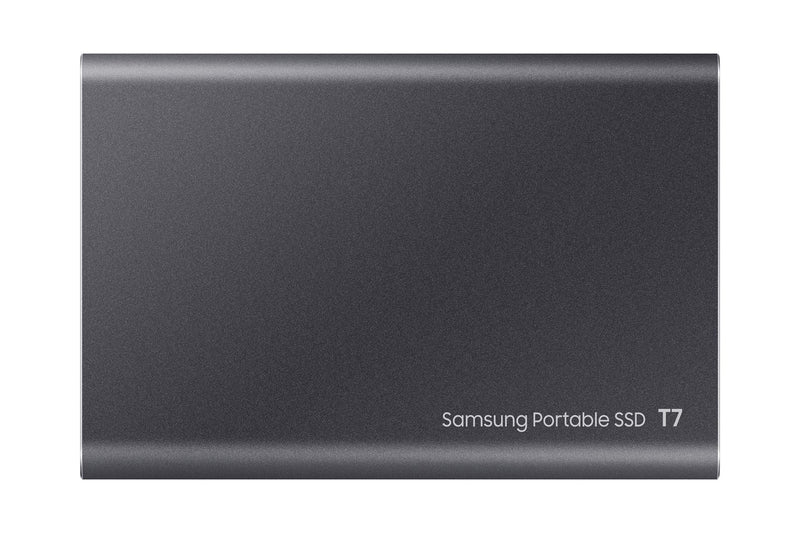 Samsung T7 MU-PC2T0T - SSD - encrypted - 2 TB - external (portable) - USB 3.2 Gen 2 (USB-C connector) - 256-bit AES - titan grey