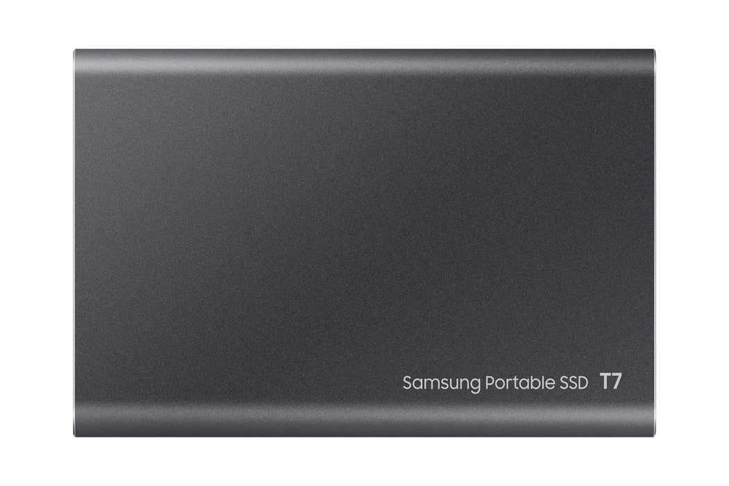 Samsung T7 MU-PC2T0T - SSD - encrypted - 2 TB - external (portable) - USB 3.2 Gen 2 (USB-C connector) - 256-bit AES - titan grey