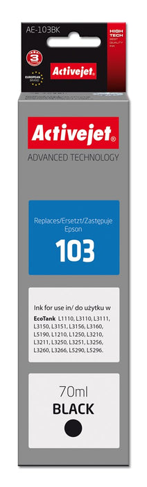Activejet AE-103Bk ink (replacement Epson 103 C13T00S14A; Supreme; 70 ml; 4500, black)