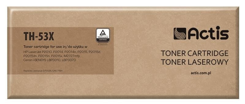 Actis TH-53X toner for HP printer; HP 53X Q7553X, Canon CRG-715H replacement; Standard; 7000 pages; black