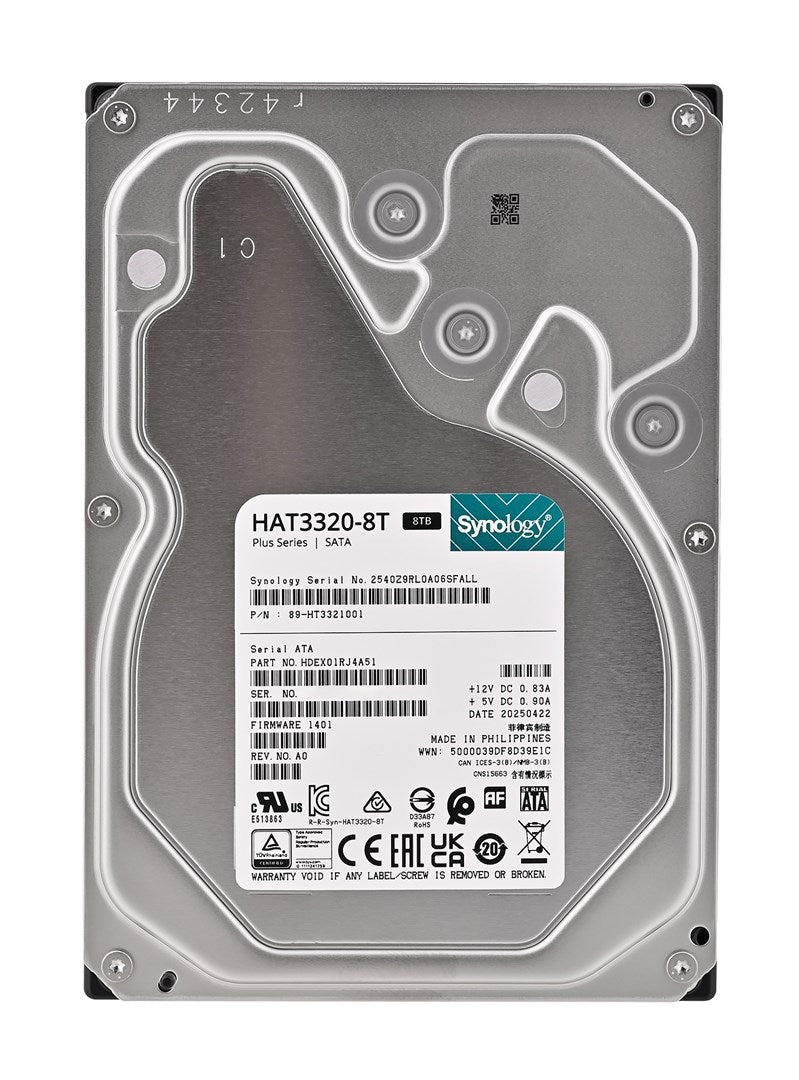 Synology HAT3320-8T internal hard drive 8 TB 7200 RPM 3.5" Serial ATA III