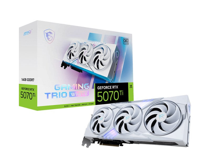 MSI GeForce RTX 5070 Ti 16G GAMING TRIO OC WHITE NVIDIA 16 GB GDDR7