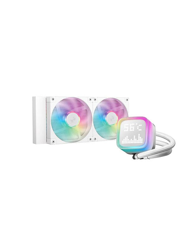 Boîtier PC DeepCool LP240, Refroidisseur de liquide tout-en-un pour processeur 12 cm Blanc 1 pièce(s)