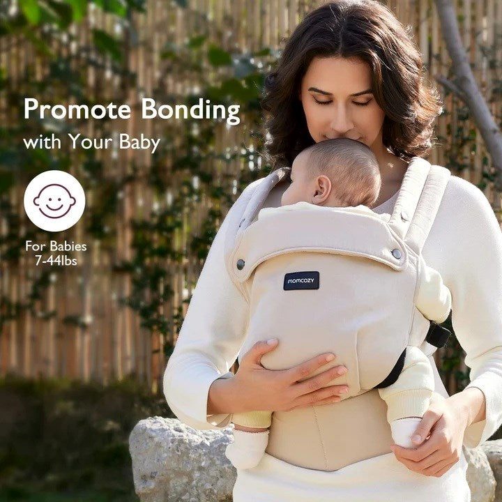 Momcozy Cotton Baby Carrier from Newborn to Toddler Khaki