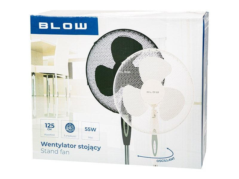 Standing fan 16"/40 cm 55W BLACK
