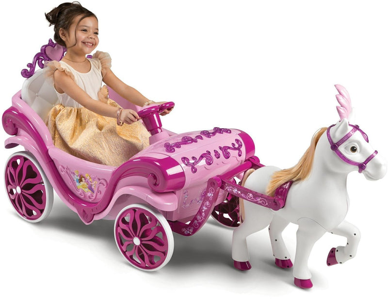 Huffy Electric Disney Princess carriage with horse 6 V pink