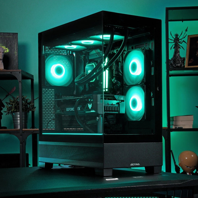 Actina 5901443416593 PC AMD Ryzen™ 9 9900X3D 32 GB DDR5-SDRAM 2 TB SSD NVIDIA GeForce RTX 5080 Midi Tower Black